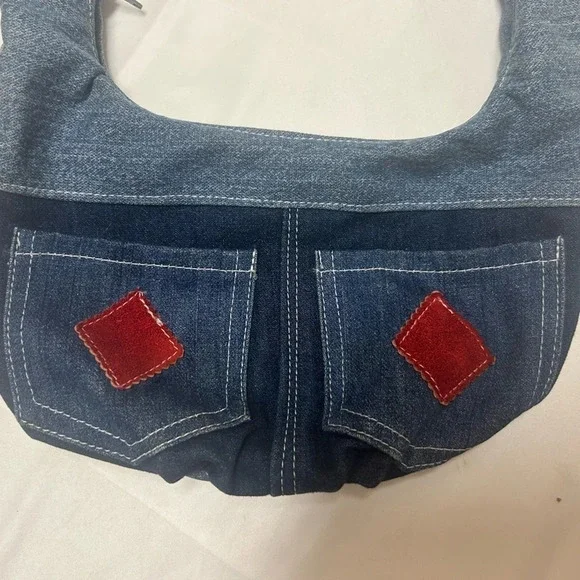 DIY denim fanny pack  or sling purse! Suede patched and the creators tag inside. - Picture 2 of 7